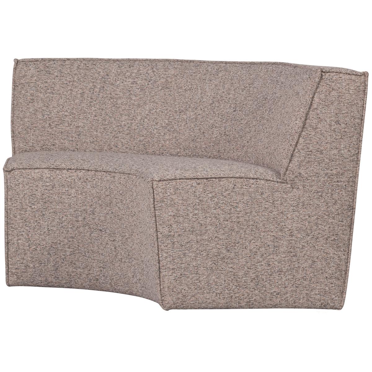 Eckbank Europa Sandfarben Webstoff - Sandfarben/Schwarz, Design, Kunststoff/Textil (186/85/90cm) - Livetastic