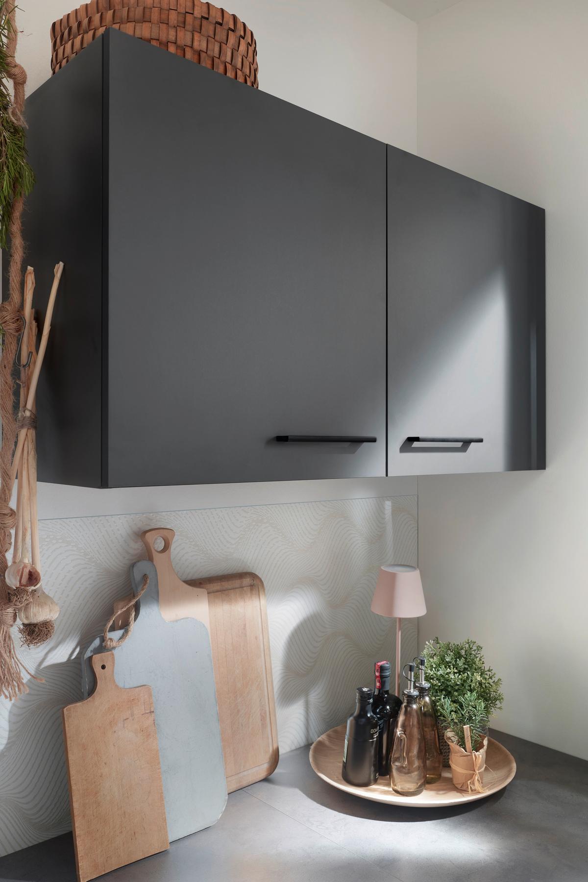 Küchenblock Oliver m. Geräten Grau - Grau, Trend, Holzwerkstoff/Metall (280l) - Respekta
