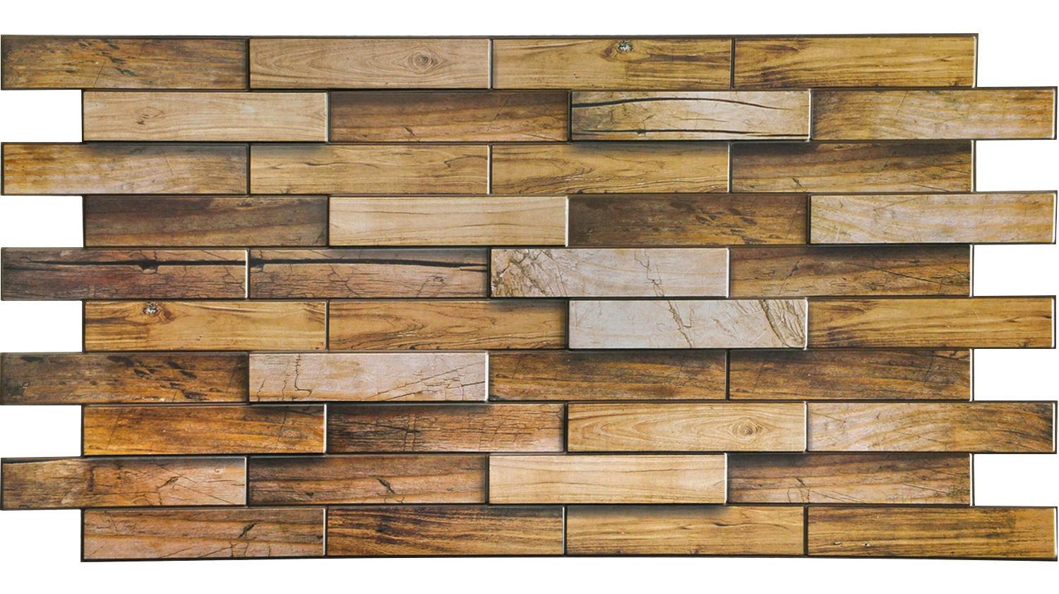 Pvc-falburkoló Hazelnut - műanyag (98/49,8/0,3cm)