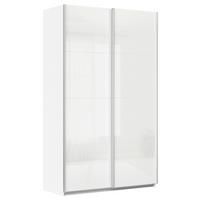 DULAP USI CULISANTE FELDKIRCH - alb/alb lucios intens, Modern, sticlă/material pe bază de lemn (136/229/62cm)