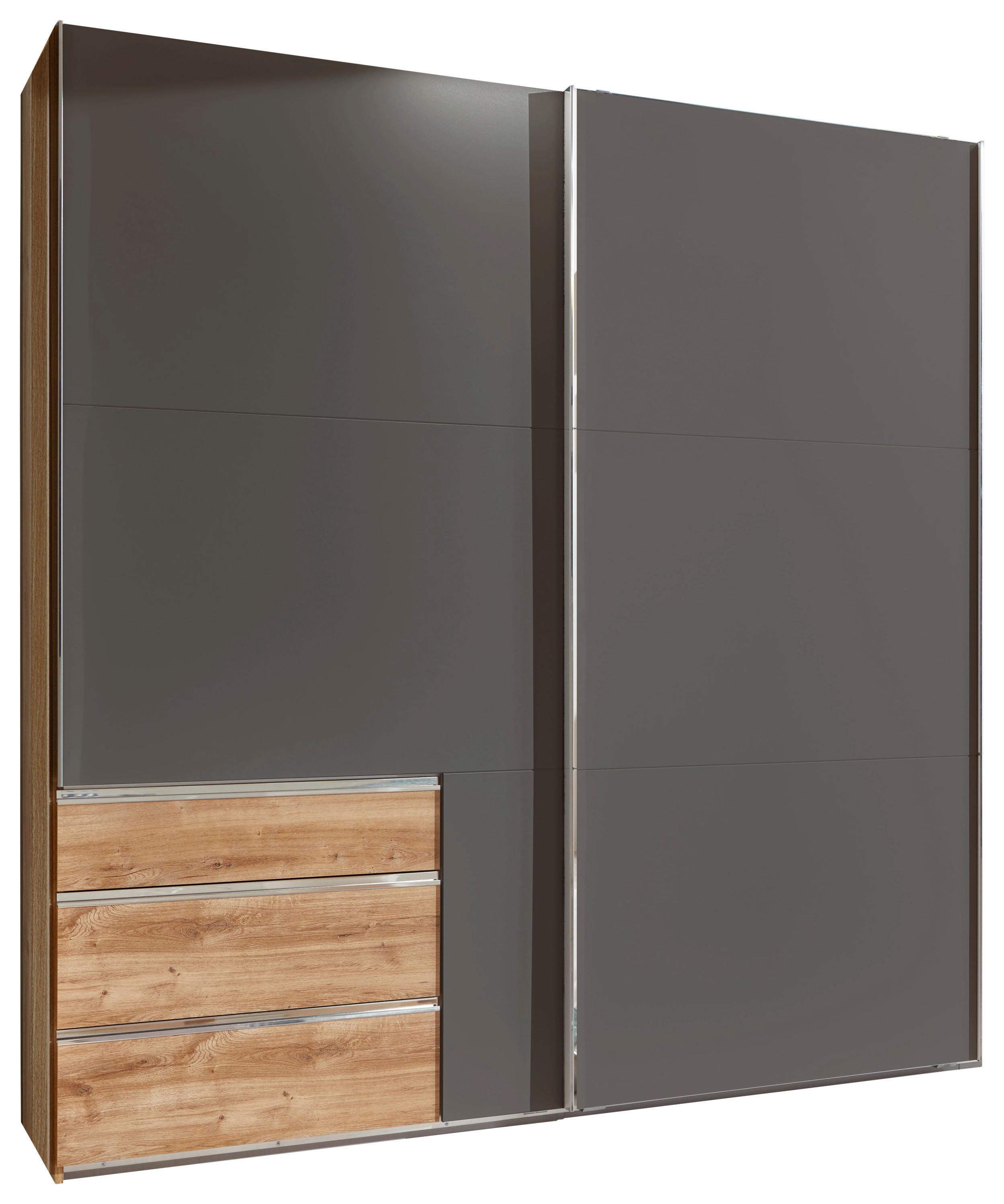 Ormar S Kliznim Vratima Level 36a - boje grafita/boje hrasta, Moderno, drvni materijal/metal (250/216/65cm) - Modern Living