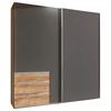 Ormar S Kliznim Vratima Level 36a - boje grafita/boje hrasta, Moderno, drvni materijal/metal (250/216/65cm) - Modern Living