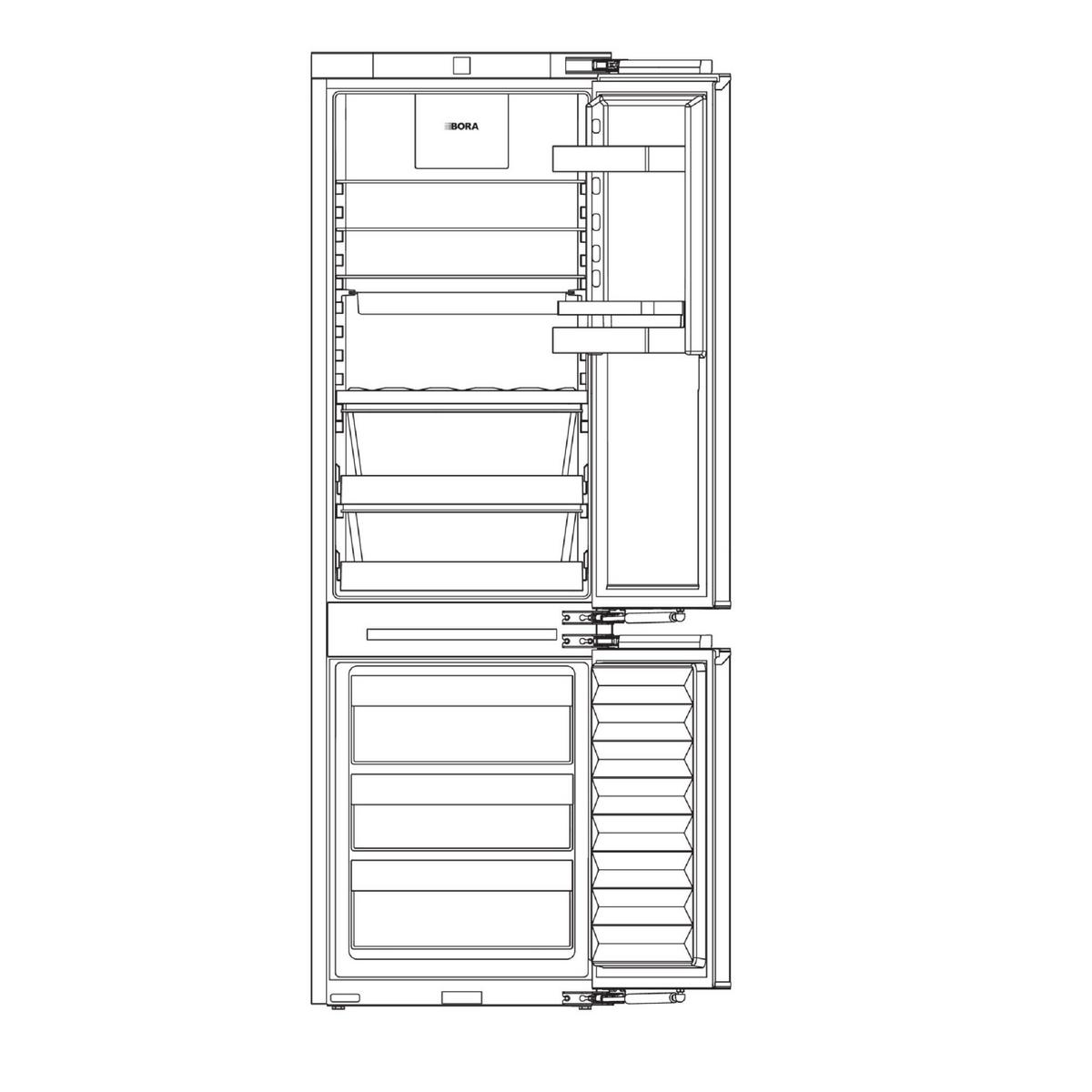 Kühl-Gefrier-Kombination C178KGS2 - Weiß, MODERN, Metall (55,9/177/54,6cm) - Bora