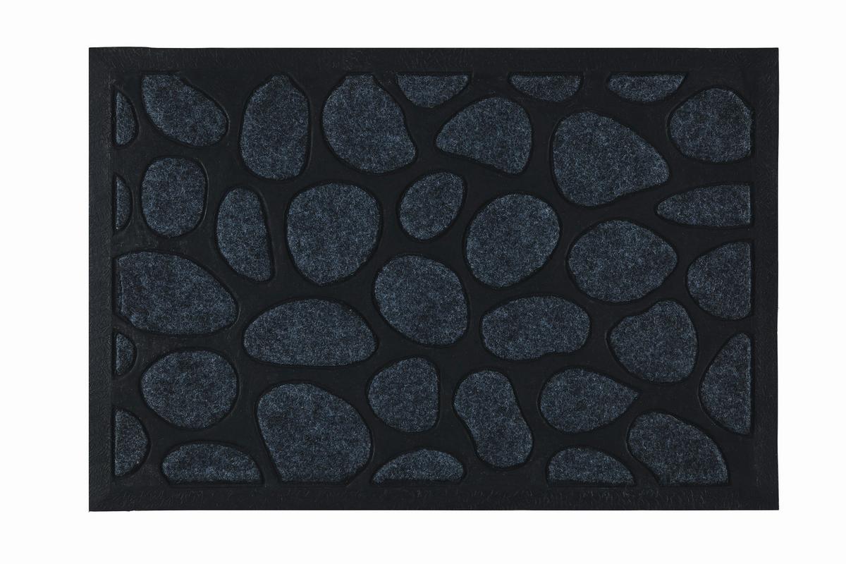 Predpražnik Stone - siva/črna, Konvencionalno, umetna masa/tekstil (40/60cm) - Mömax