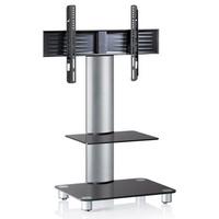 Stojalo Za Tv Tosal V Črno Srebrni, 60cm - srebrne barve/črna, Konvencionalno, kovina/steklo (60/100/44cm) - MID.YOU