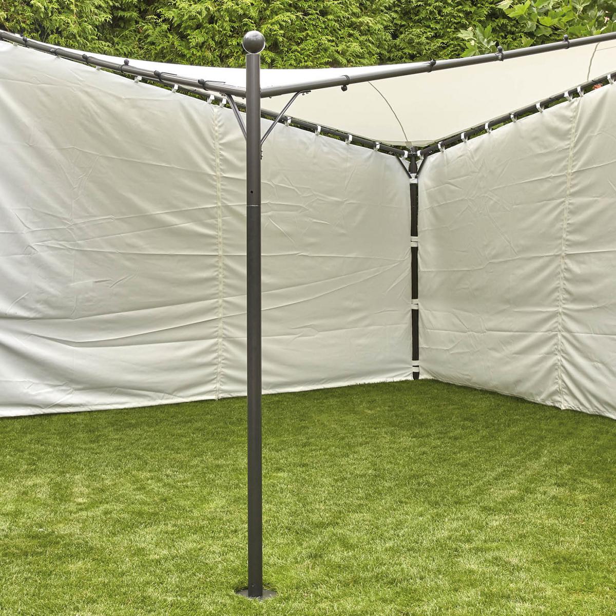 Seitenteile Berlino 400x256cm H56782 - Weiß, KONVENTIONELL, Textil (400/256cm) - Siena Garden