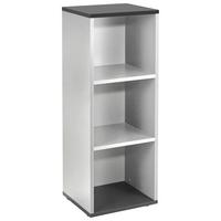 REGAŁ NA DOKUMENTY RENTON - jasnoszary/czarny, Modern, materiał drewnopochodny/tworzywo sztuczne (45/120/40cm) - Novel