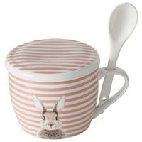 Óriásbögre Tetővel Fluffy - rózsaszín/fehér, Basics, kerámia (13/17/18cm) - Modern Living