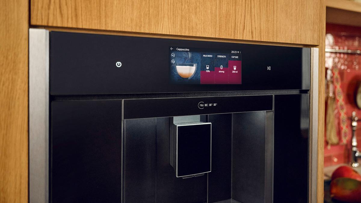 Kaffeevollautomat CL4TT11N0 Schwarz/Edelstahlfarben - Edelstahlfarben/Schwarz, MODERN, Metall (59,6/45,5/38,5cm) - Neff