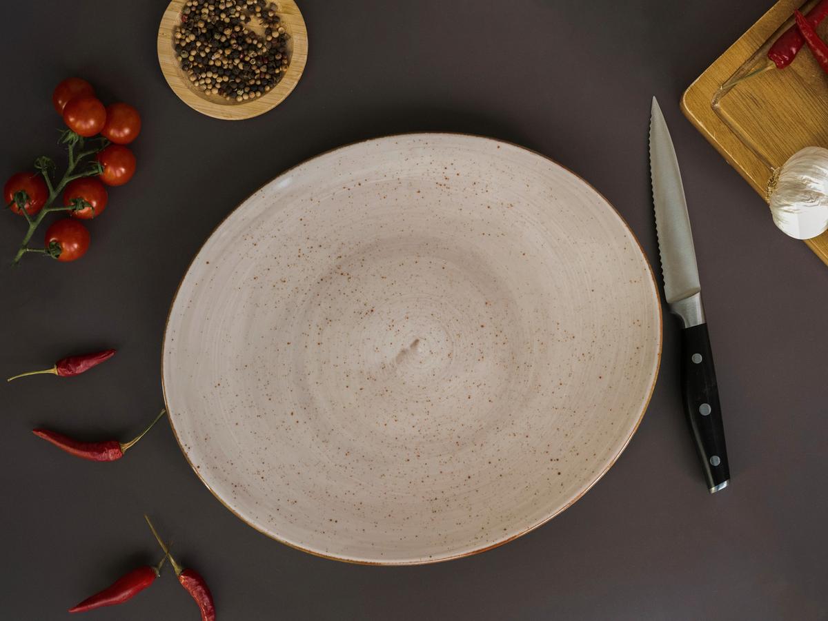 Set Krožnikov Za Zrezke Brown, 4-Delni - umazano rjava, Basics, keramika (30,5/26cm) - Creatable