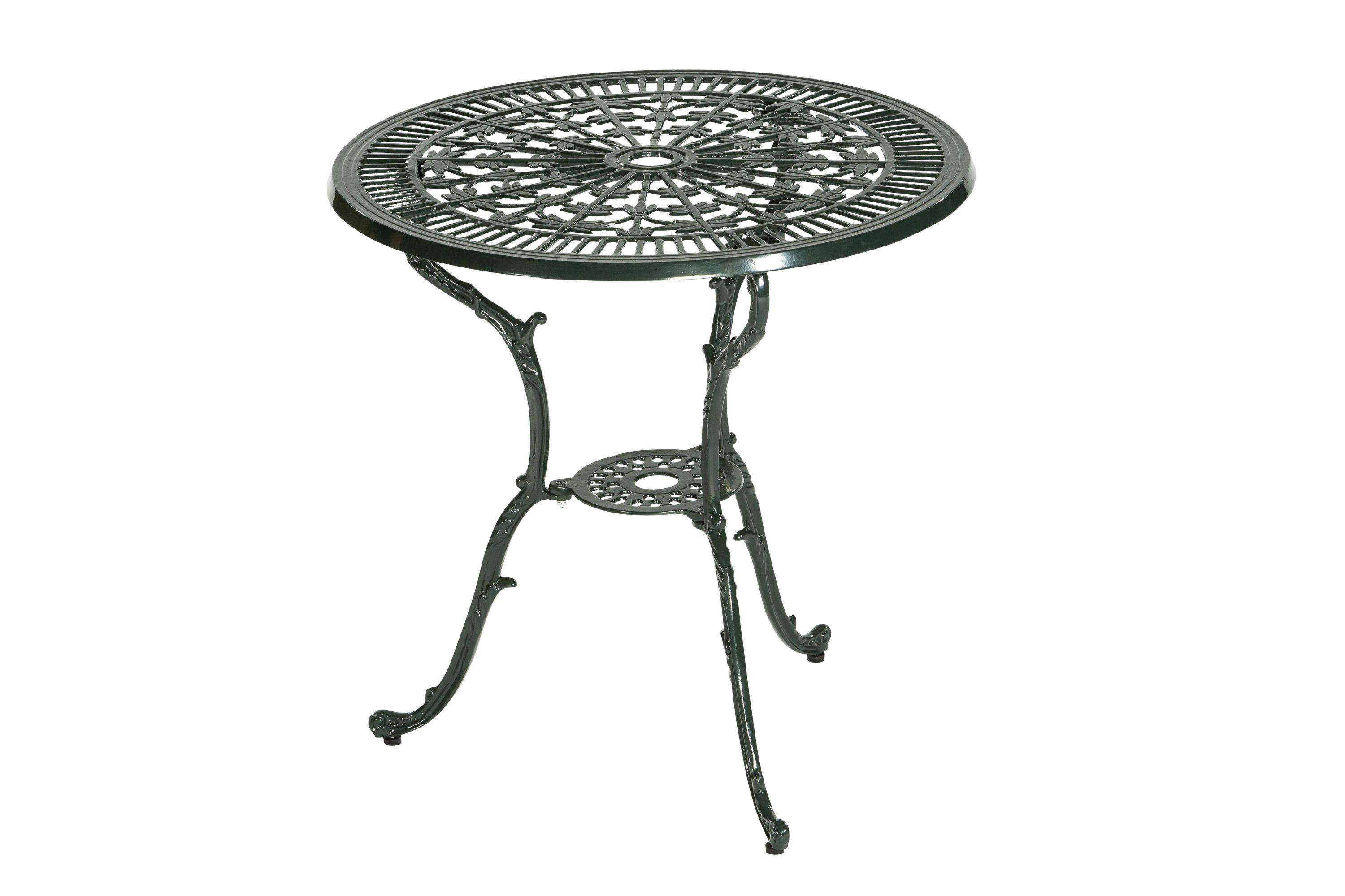 Gartentisch Lugano Grün rund ca. 70x70x68cm - Grün, ROMANTIK / LANDHAUS, Metall (70/70/68cm) - Gardenson