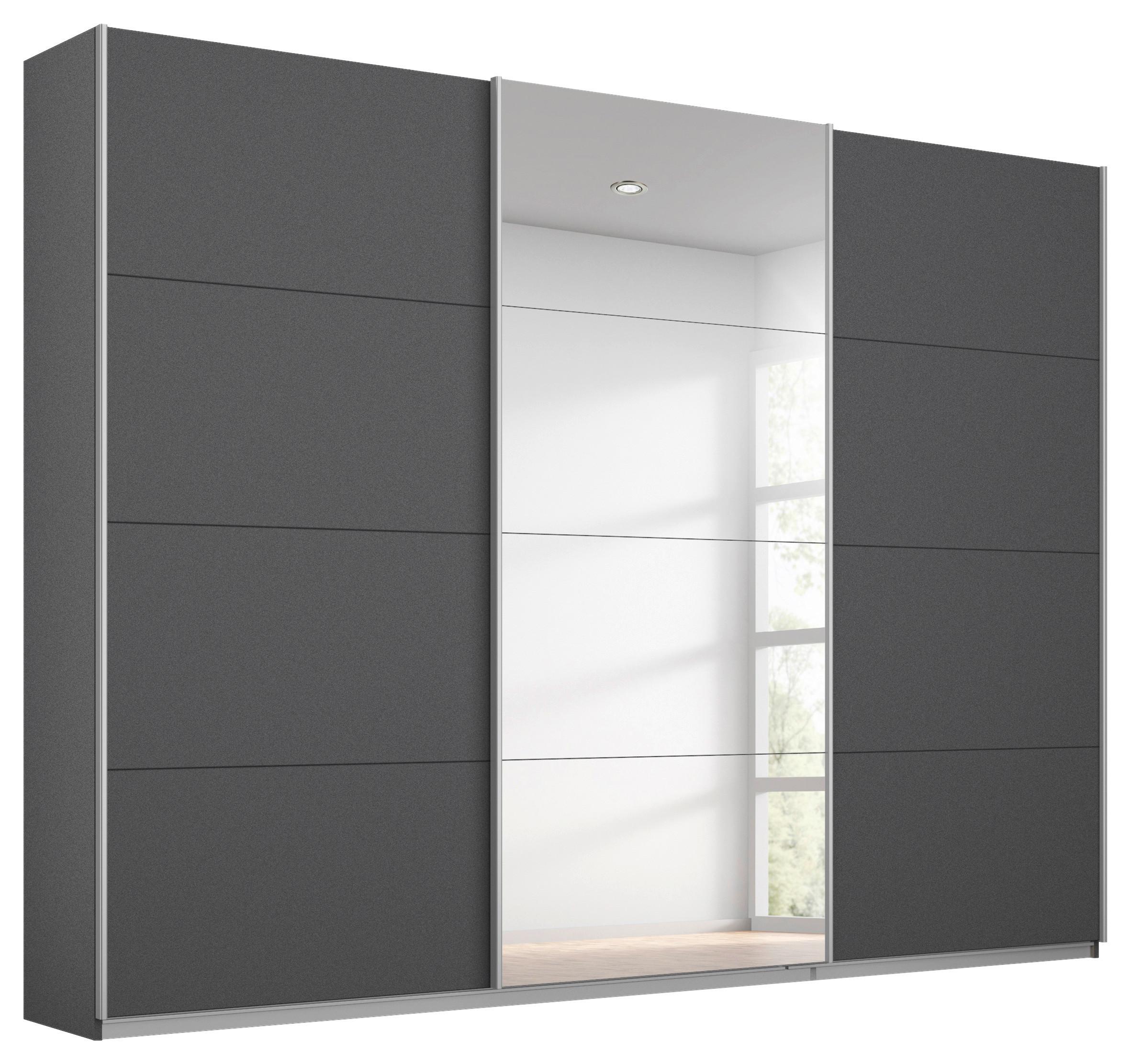 Ormar S Kliznim Vratima Miami - siva/boje aluminija, Moderno, drvni materijal/metal (271/229/62cm) - Modern Living