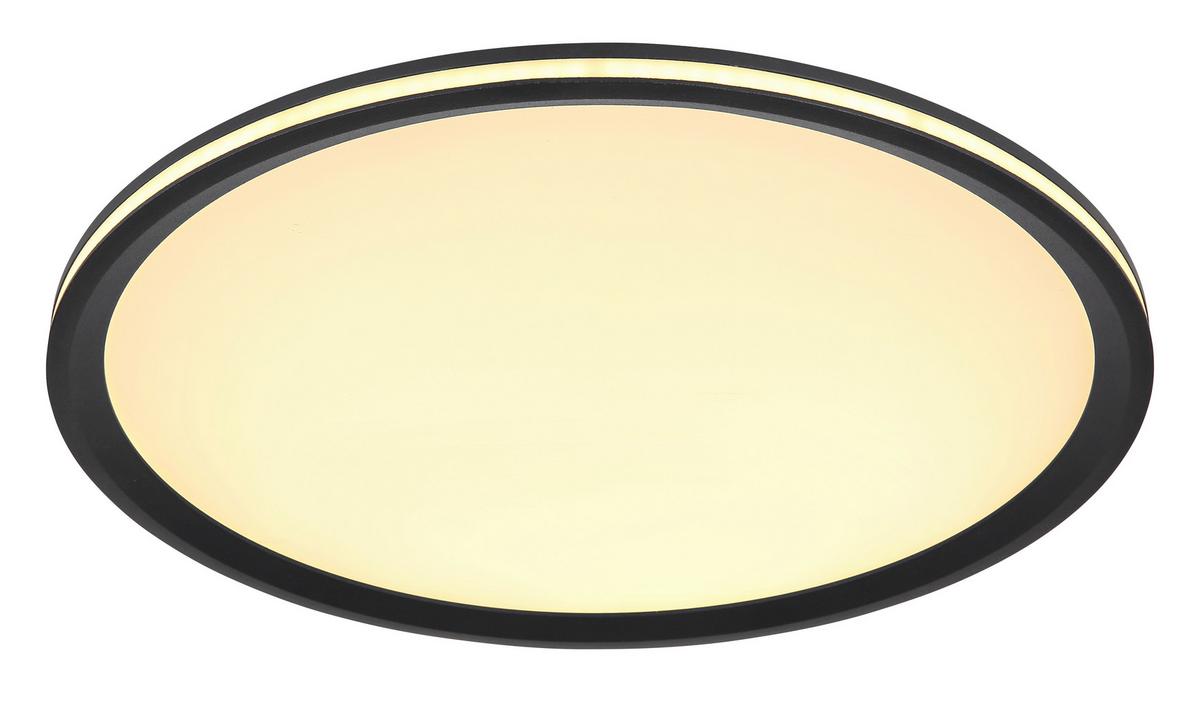 LED-DECKENLEUCHTE 41588D1 - Opal/Schwarz, Design, Kunststoff/Metall (40/5cm) - Globo