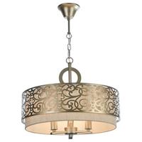 Pendelleuchte Venera - Messingfarben, Basics, Textil/Metall (46,4/39cm) - MAYTONI