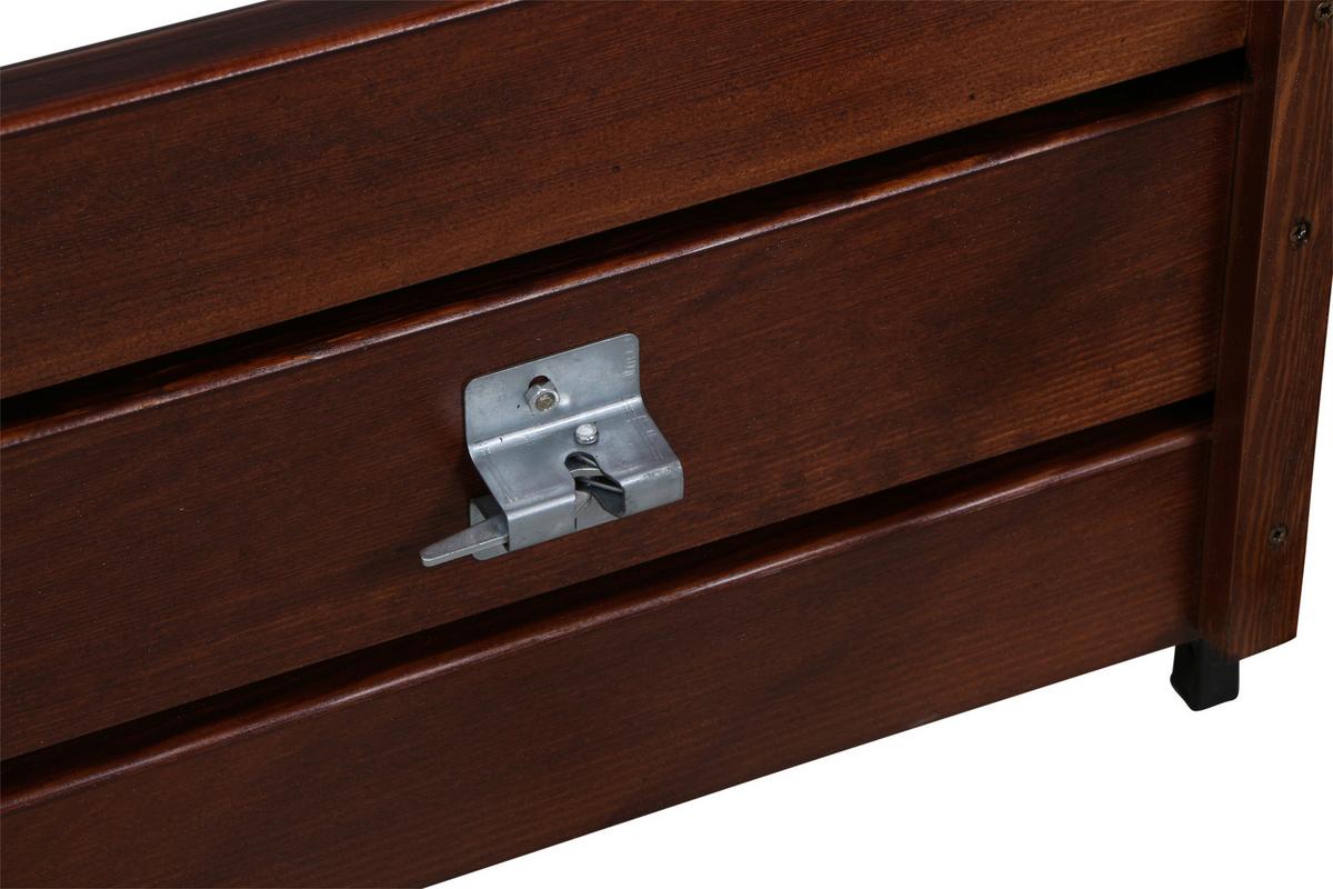 Biertischgarnitur Bavaria Braun/Schwarz - Dunkelbraun, MODERN, Holz/Metall (60/60/180cm) - Gardenson