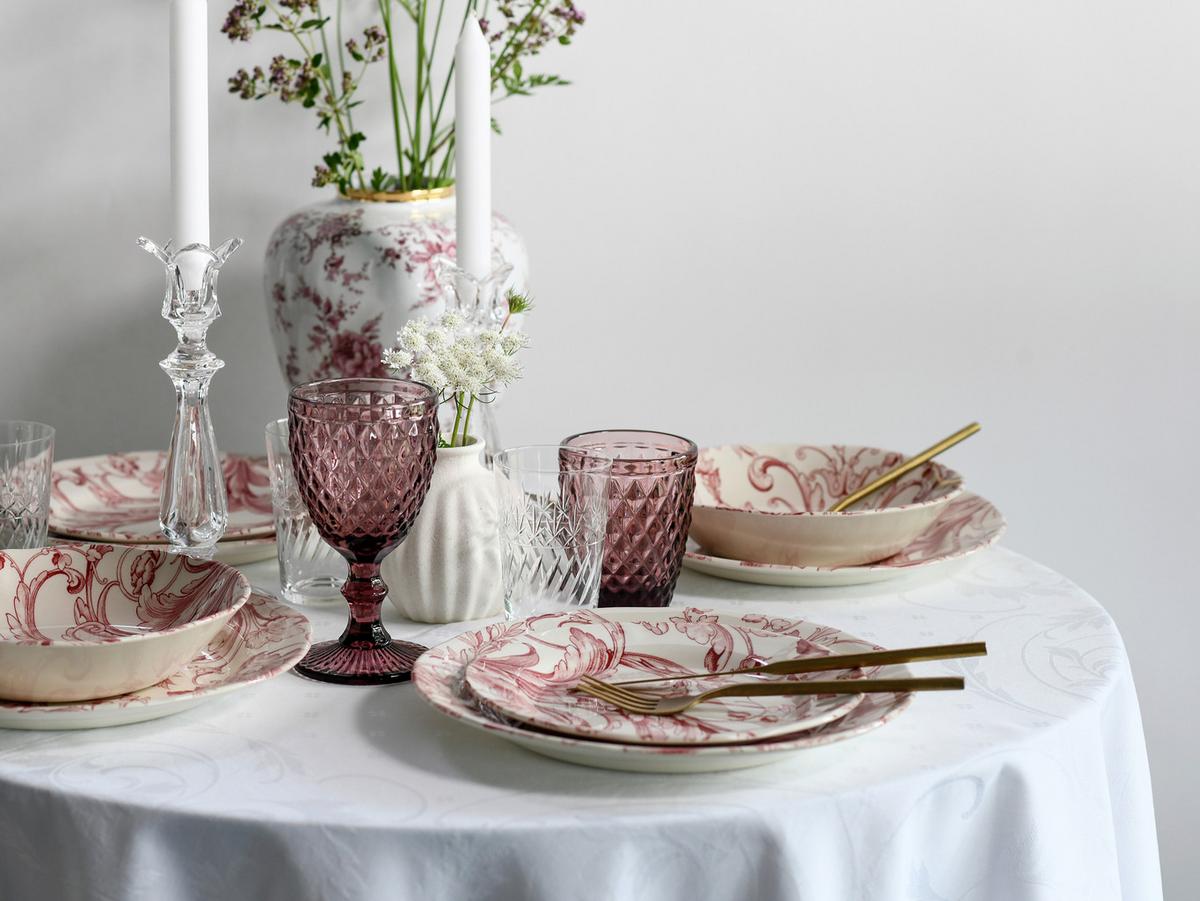Kombiservice Venecia Weiß/Altrosa, 18-teilig - Altrosa/Weiß, Basics, Keramik (31/30/32cm) - Creatable