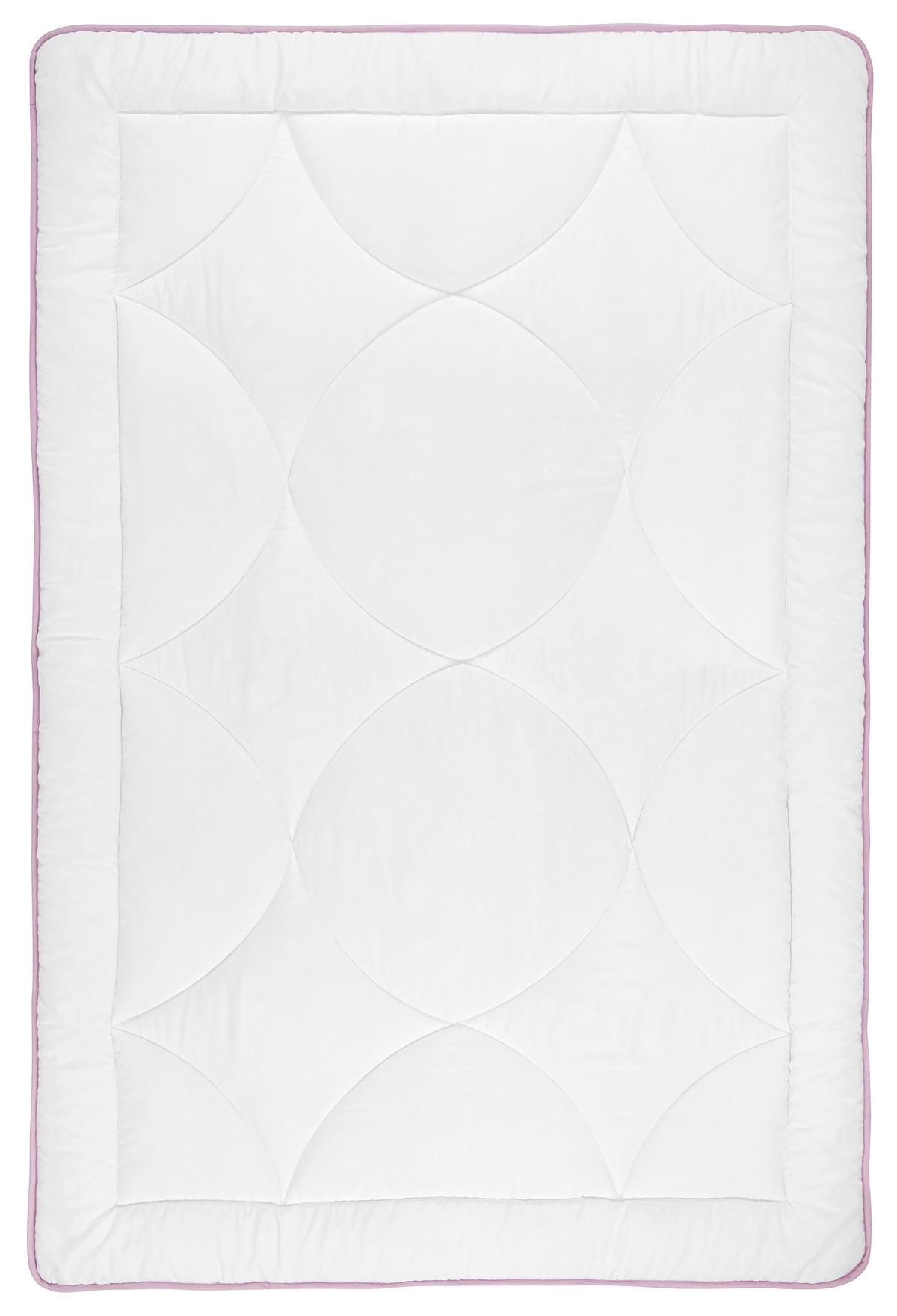 Steppdecke Lavendel in Weiß ca. 135-140x200cm - Weiß, Textil (135/140/200cm) - Nadana