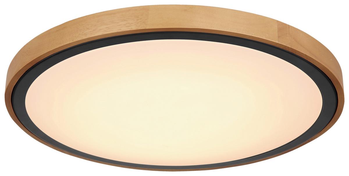 LAMPA SUFITOWA LED GRADEN - kolor ciemnego dębu/czarny, Design, tworzywo sztuczne/metal (43,7/11cm)