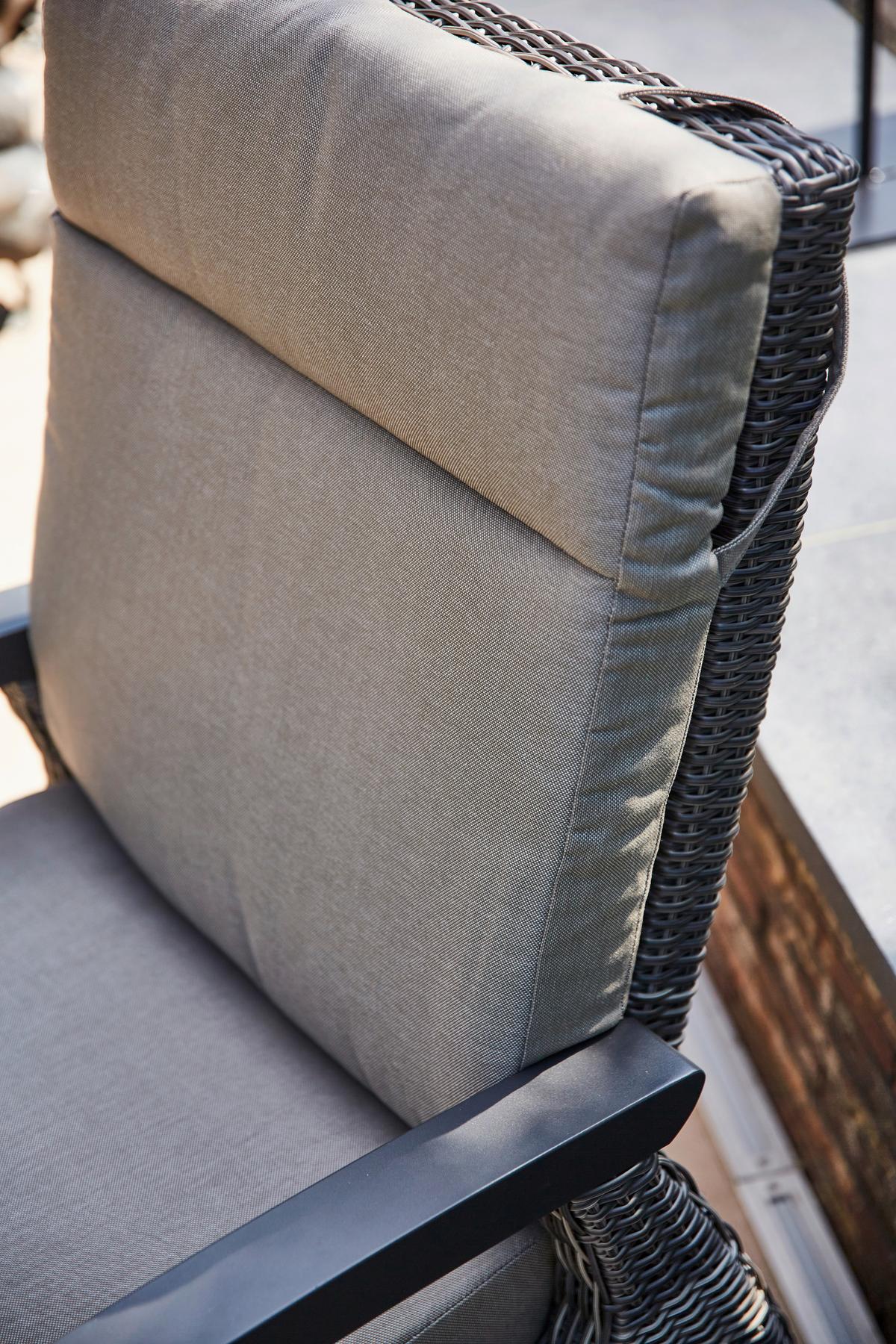 Loungegarnitur Corido 4-tlg. Grau - Grau, Basics, Keramik/Kunststoff (72/103/83cm) - Siena Garden