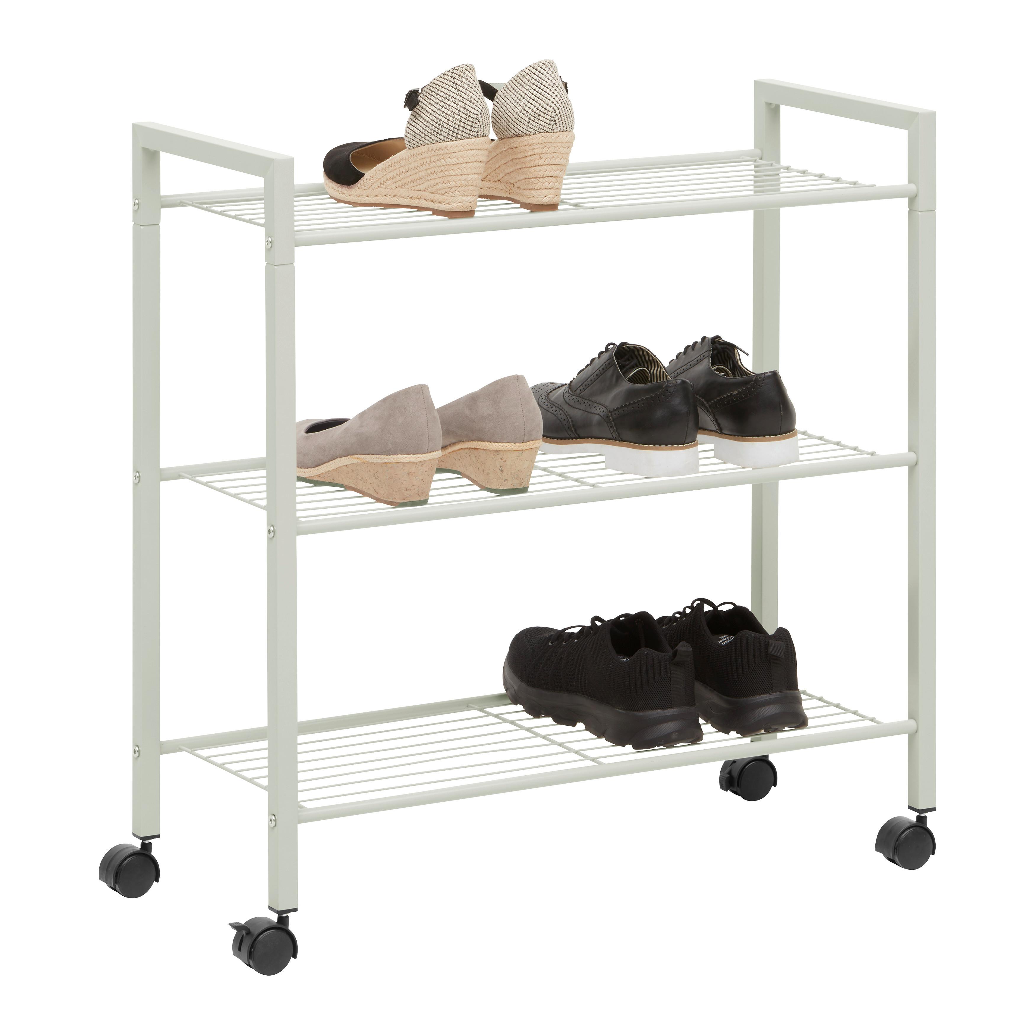 Schuhregal Lorelei Beige - Kaschmir/Schwarz, MODERN, Kunststoff/Metall (68/70/28cm) - Mömax