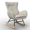 RELAXFÅTÖLJ EMILIO - ljusgrå/naturfärgad, Modern, metall/trä (68/92/87cm) - Bessagi Home