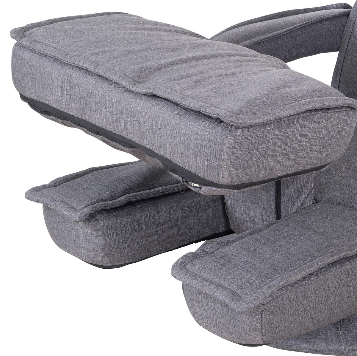 Loungesessel Minecraft ca. 62x80x60 cm Grau - Grau, MODERN, Textil/Metall (62/80/60cm) - Minecraft