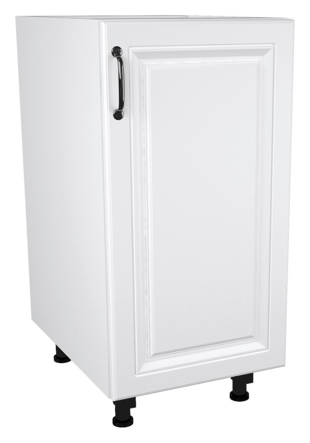 Konyhai Alsószekrény Michelle - fekete/fehér, Modern, faalapú anyag/fém (40/82/54cm)