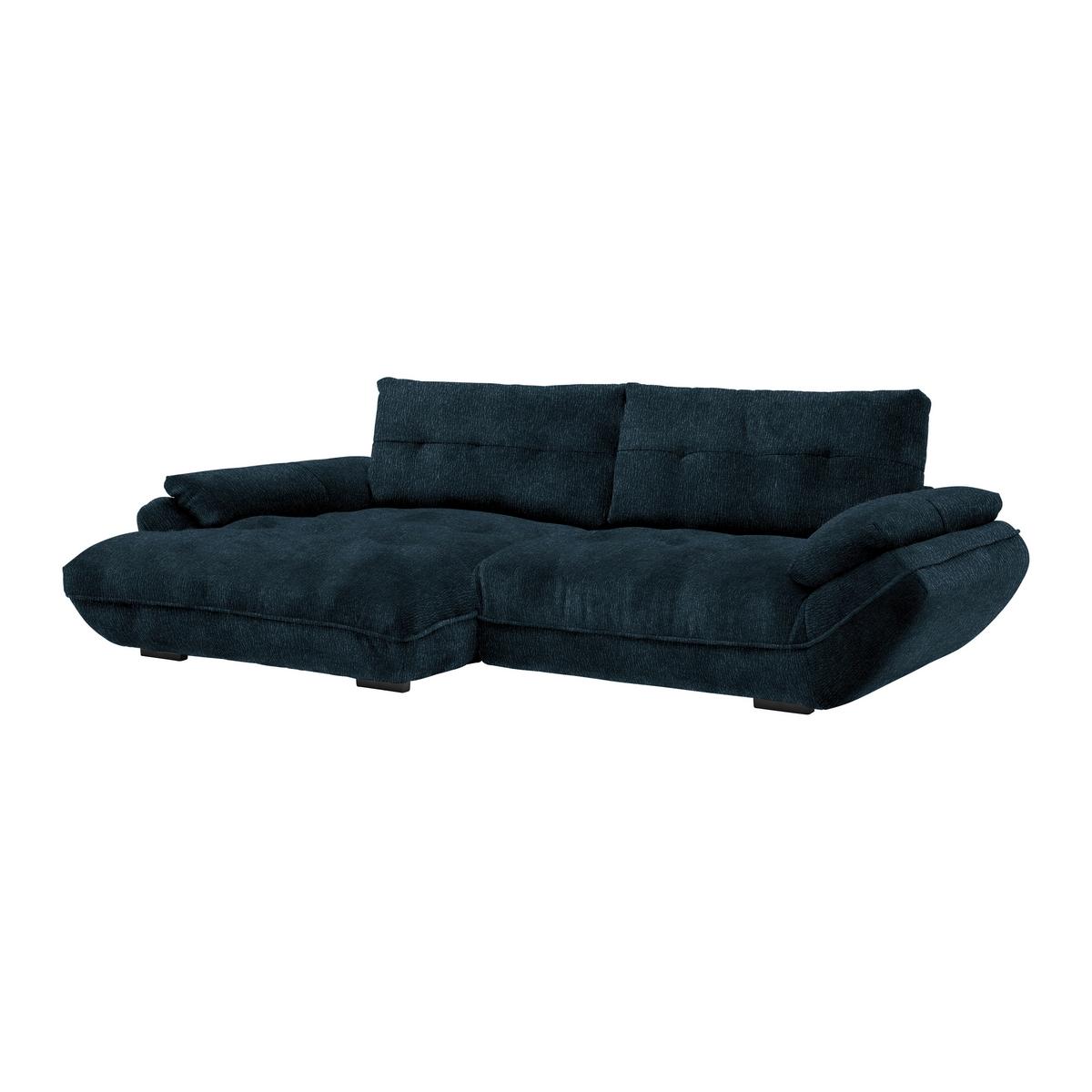 Wohnlandschaft Vivo Royalblau - Royalblau/Schwarz, MODERN, Kunststoff/Textil (179/63/317cm) - Premium Living