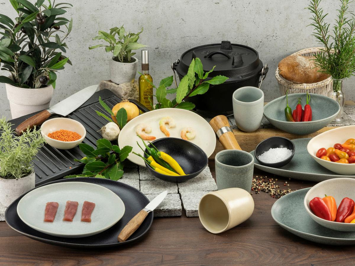 Kínálótál Gourmet - Xl - kék, Modern, kerámia (39/22/4cm) - Premium Living