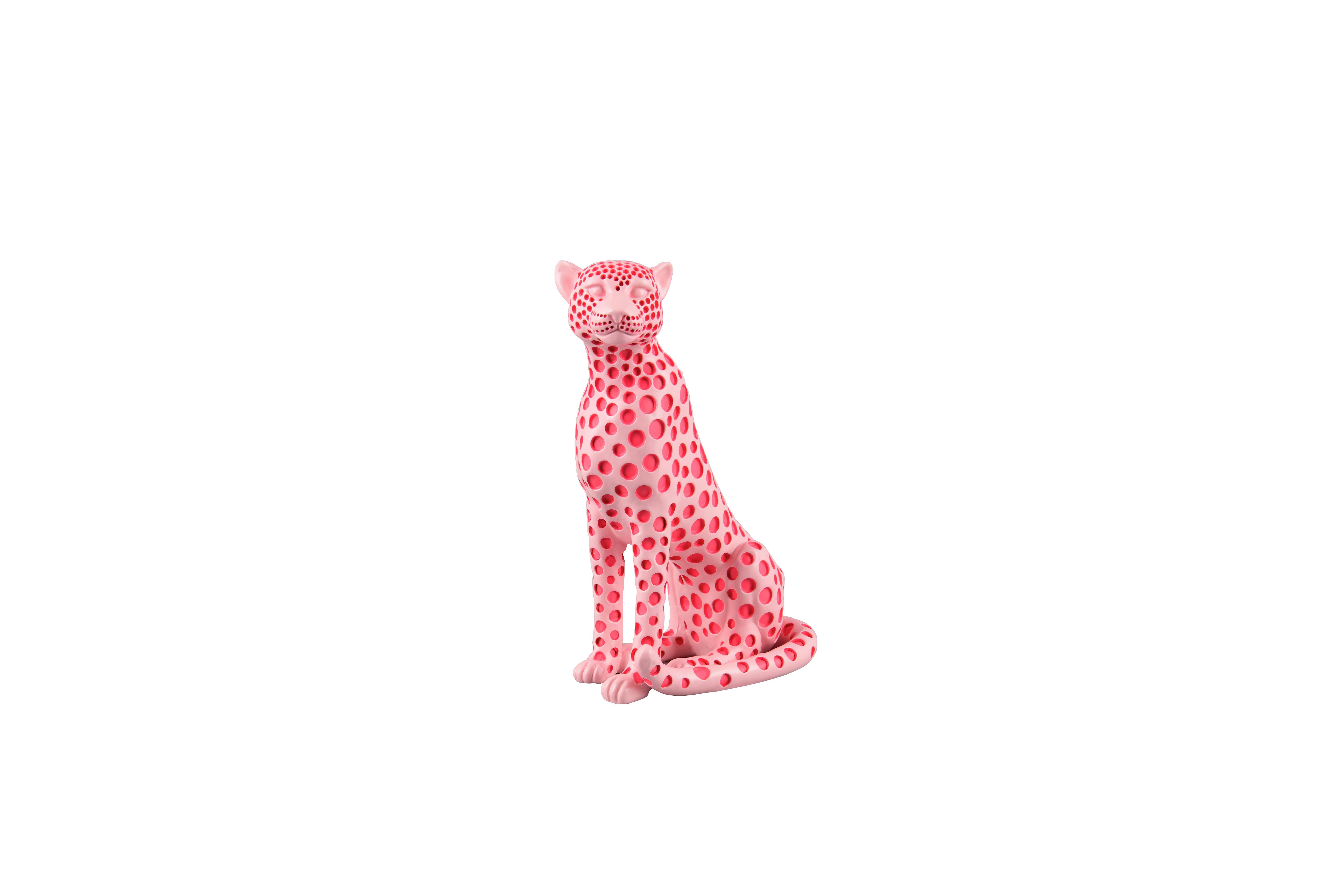 Dekoleopard Pantra Rosa - Rosa, Basics, Kunststoff (10,5/26/19cm)
