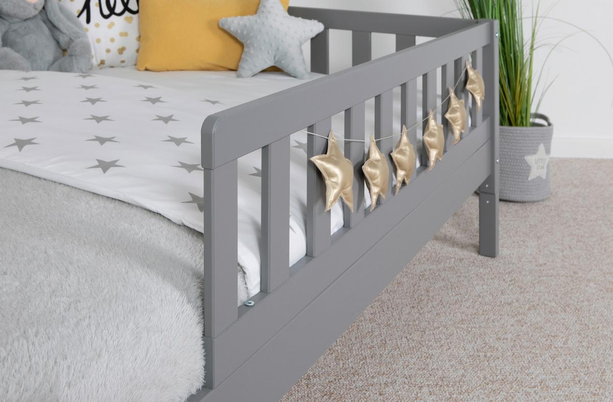 Ausziehbett Holz Duo ca. 100x200 cm Kiefer Hellgrau - Hellgrau/Naturfarben, MODERN, Holz/Textil (100/200cm) - MID.YOU