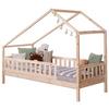 Hausbett Lou ca. 90x200 cm Holz - Naturfarben/Weiß, MODERN, Holz/Textil (90/200cm) - MID.YOU