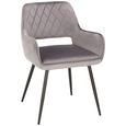 Scaun Cu Brațe Serafina - negru/gri, Modern, metal/textil (55/80,5/59,5cm) - Based Scaun Cu Brațe Serafina - negru/gri, Modern, metal/textil (55/80,5/59,5cm) - Based