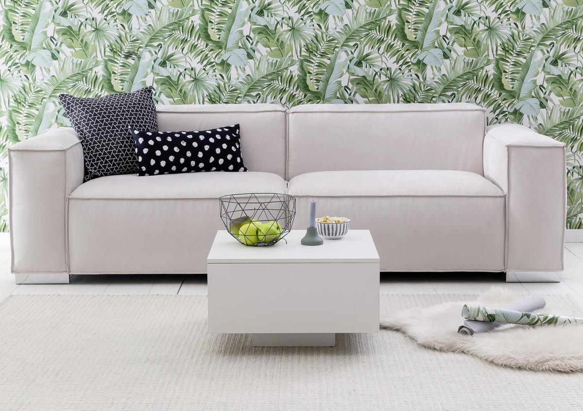 Klubska Miza Couchtisch - bela, Moderno, leseni material (60/60/35,5cm) - MID.YOU