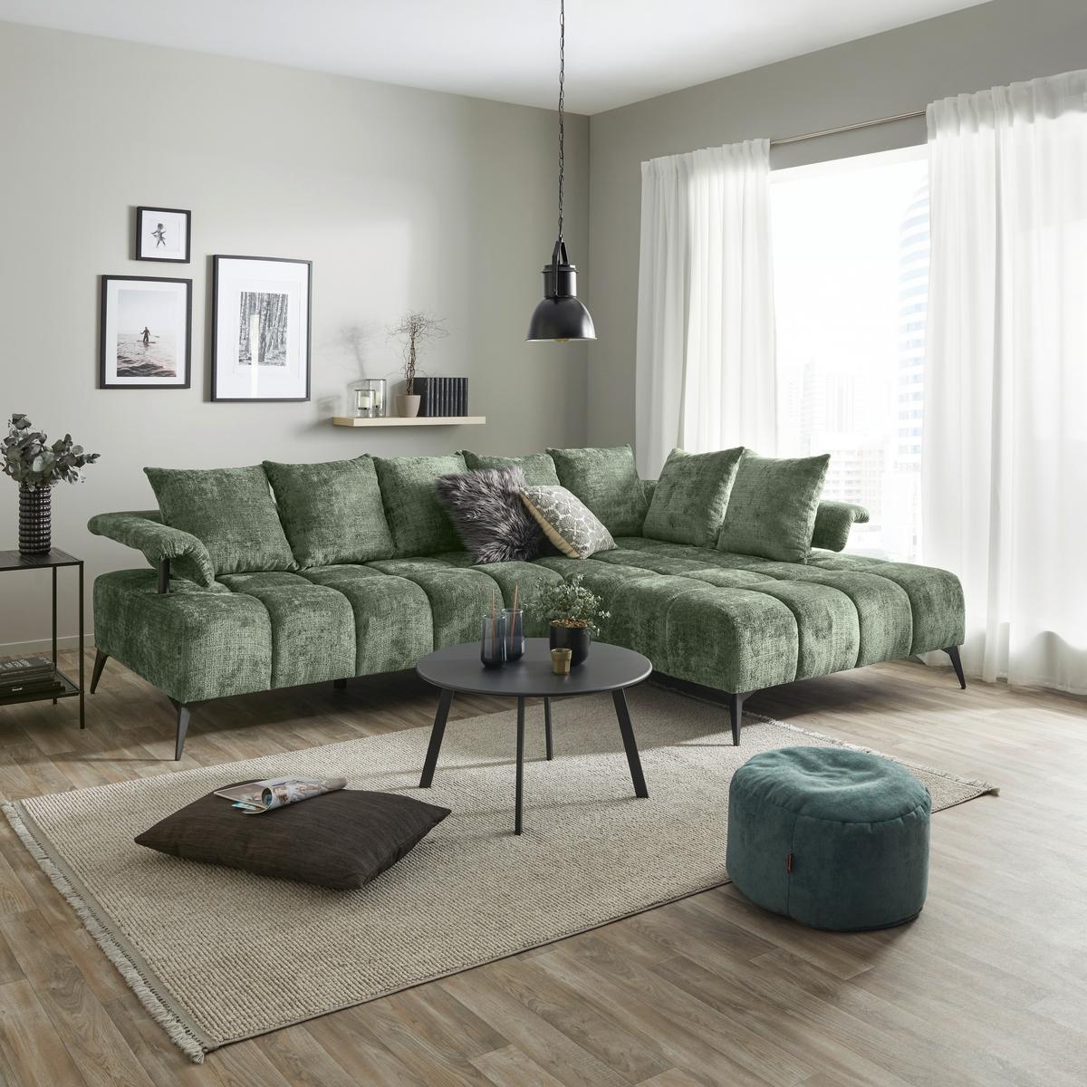 Kutna Garnitura Vanessa New - boje mente/crna, Moderno, tekstil/metal (297/200cm) - Modern Living