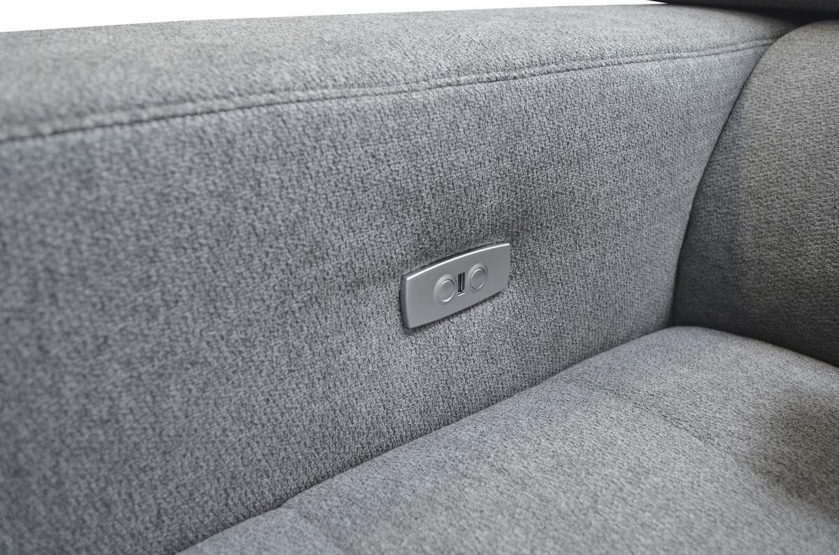 Ugaona Garnitura Tarragona - siva/crna, Moderno, tekstil (295/201cm) - Premium Living