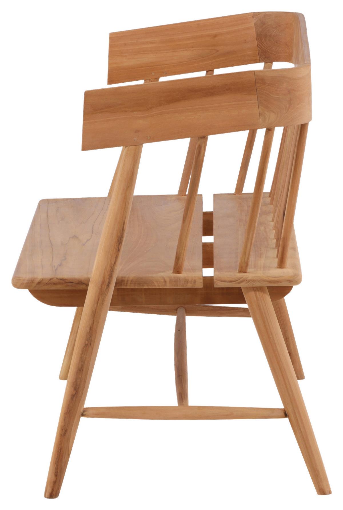 Gartenbank Split ca. 58x85x132 cm Teakholz - Teakfarben, KONVENTIONELL, Holz (58/85/132cm) - Gardenson