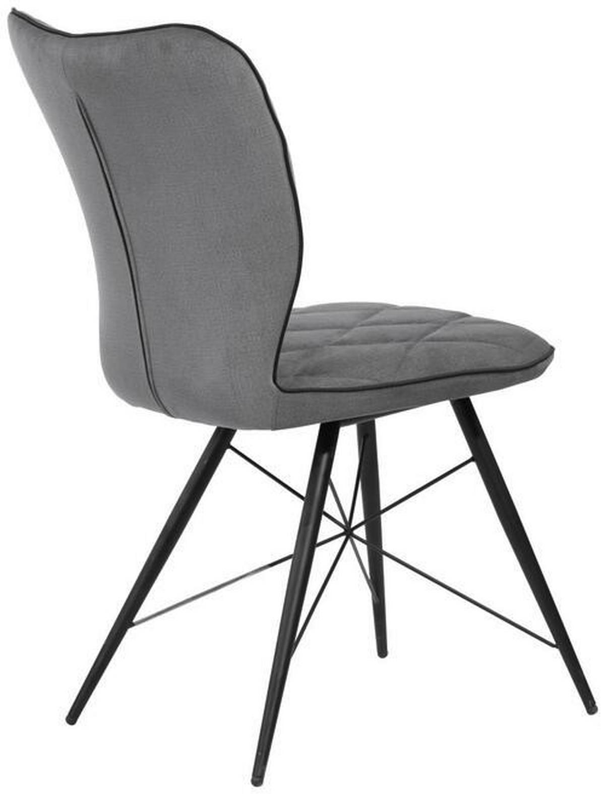 KRZESŁO CHRISTOPHER   -HOM IN- - czarny/szary, Design, metal/tkanina (48/89/62cm) - Hom`in
