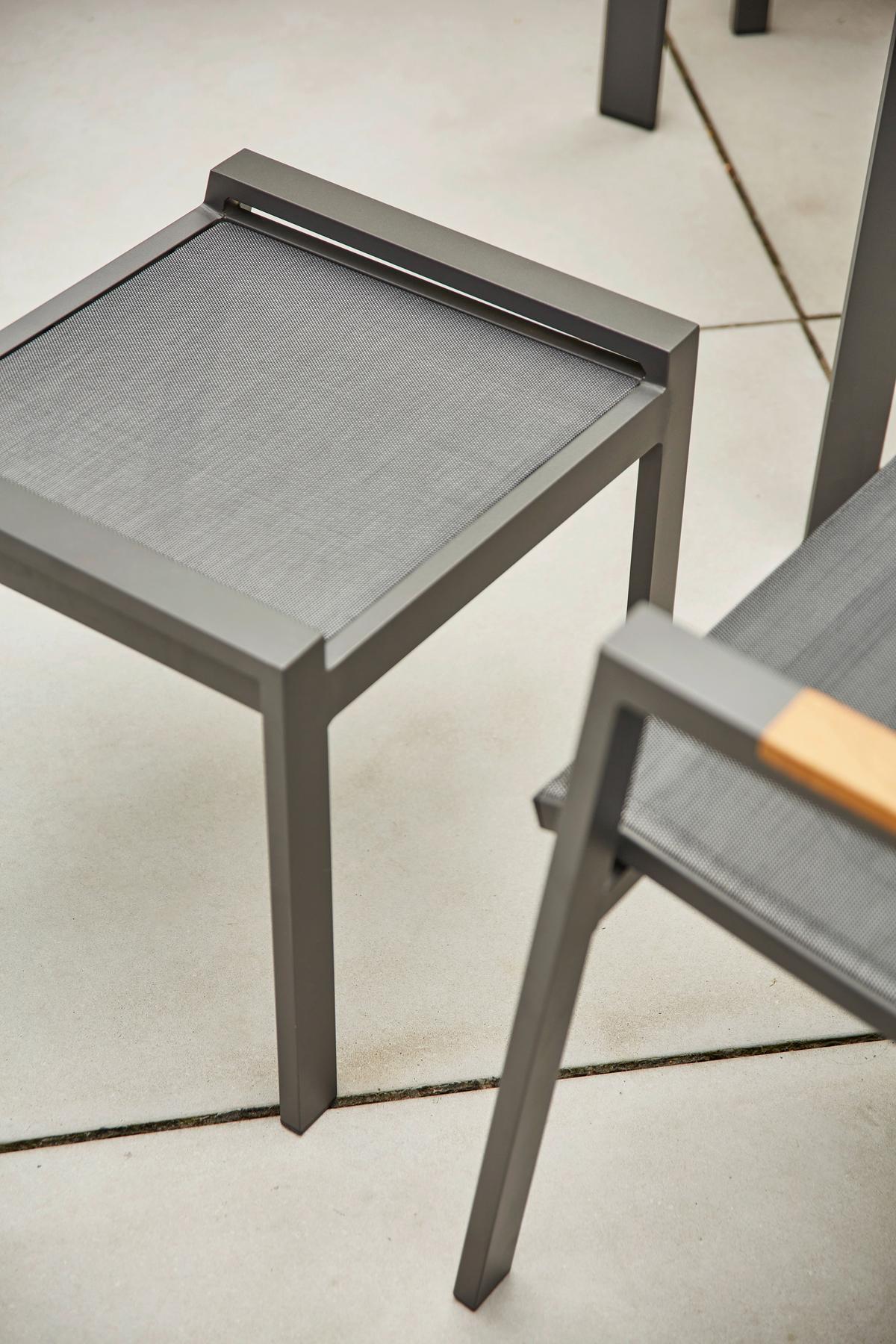 Gartenhocker Savona ca. 58x46,5x50 cm Anthrazit - Anthrazit, MODERN, Kunststoff/Metall (58/46,5/50cm) - Siena Garden