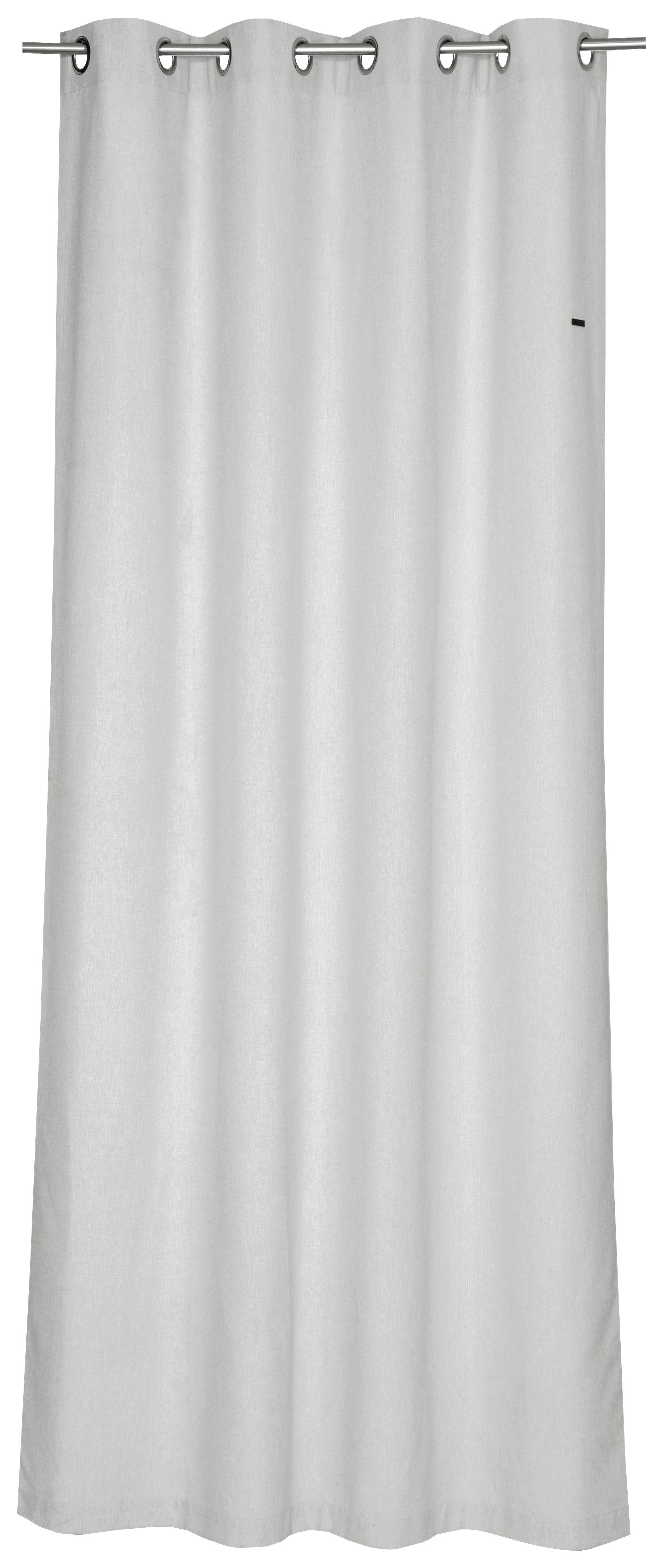 ZASŁONA NA PRZELOTKACH E-HARP ESPRIT - kolor srebrny/jasnoszary, Basics, tkanina (140/250cm) - Esprit