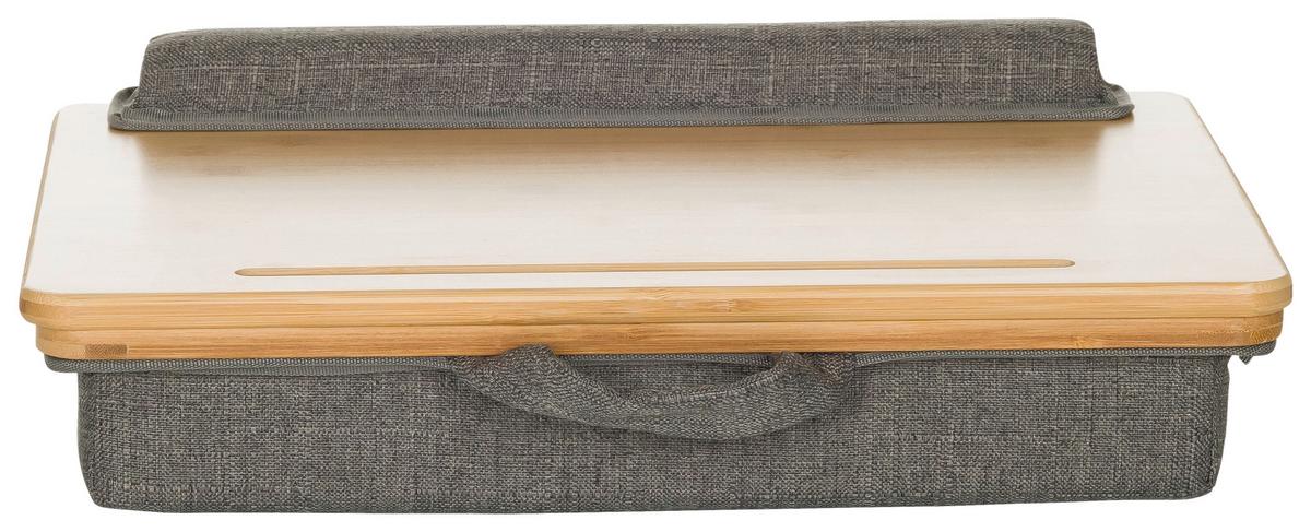 Podloga Za Prenosnik Comfilap Iii, Siva, Bambus - siva/rjava, Basics, tekstil/naravni materiali (42/9/34cm) - MID.YOU