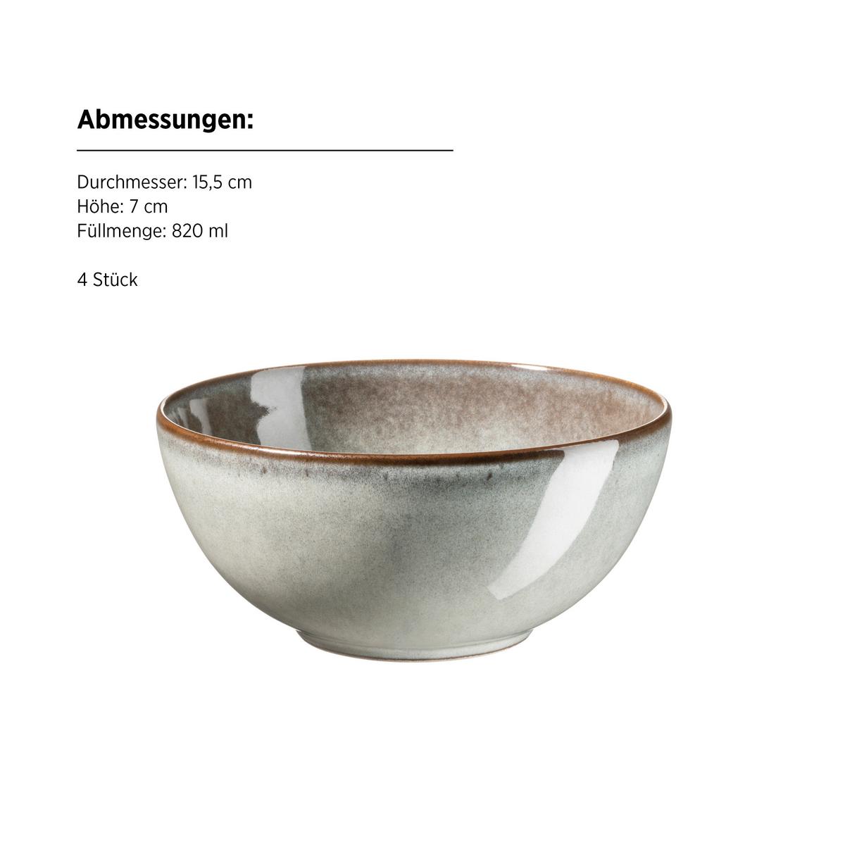 FRÜHSTÜCKSSERVICE 935604 FRÜHSTÜCKSSERVICE SMOKY - Grün, Basics, Keramik - Mäser