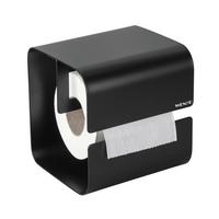 Toilettenpapierhalter Turbo -Loc Lizan Schwarz - Schwarz, MODERN, Metall (14/14,5/13,7cm) - Mömax