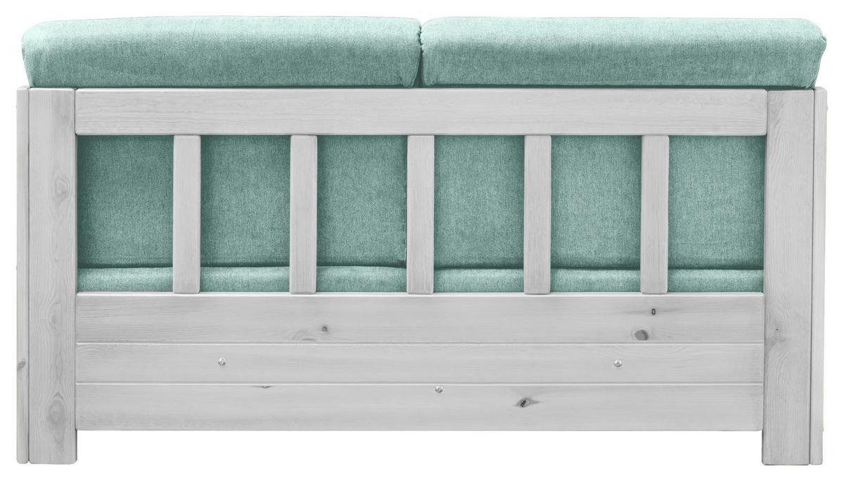 Schlafsofa Camino Mintgrün Mikrofaser - Weiß/Mintgrün, KONVENTIONELL, Holz/Textil (154/88/90cm) - Livetastic