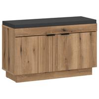 Bancă pentru hol DELAMAR - culoare lemn stejar, Trend, material pe bază de lemn (88,2/57,5/39,6cm) - Modern Living
