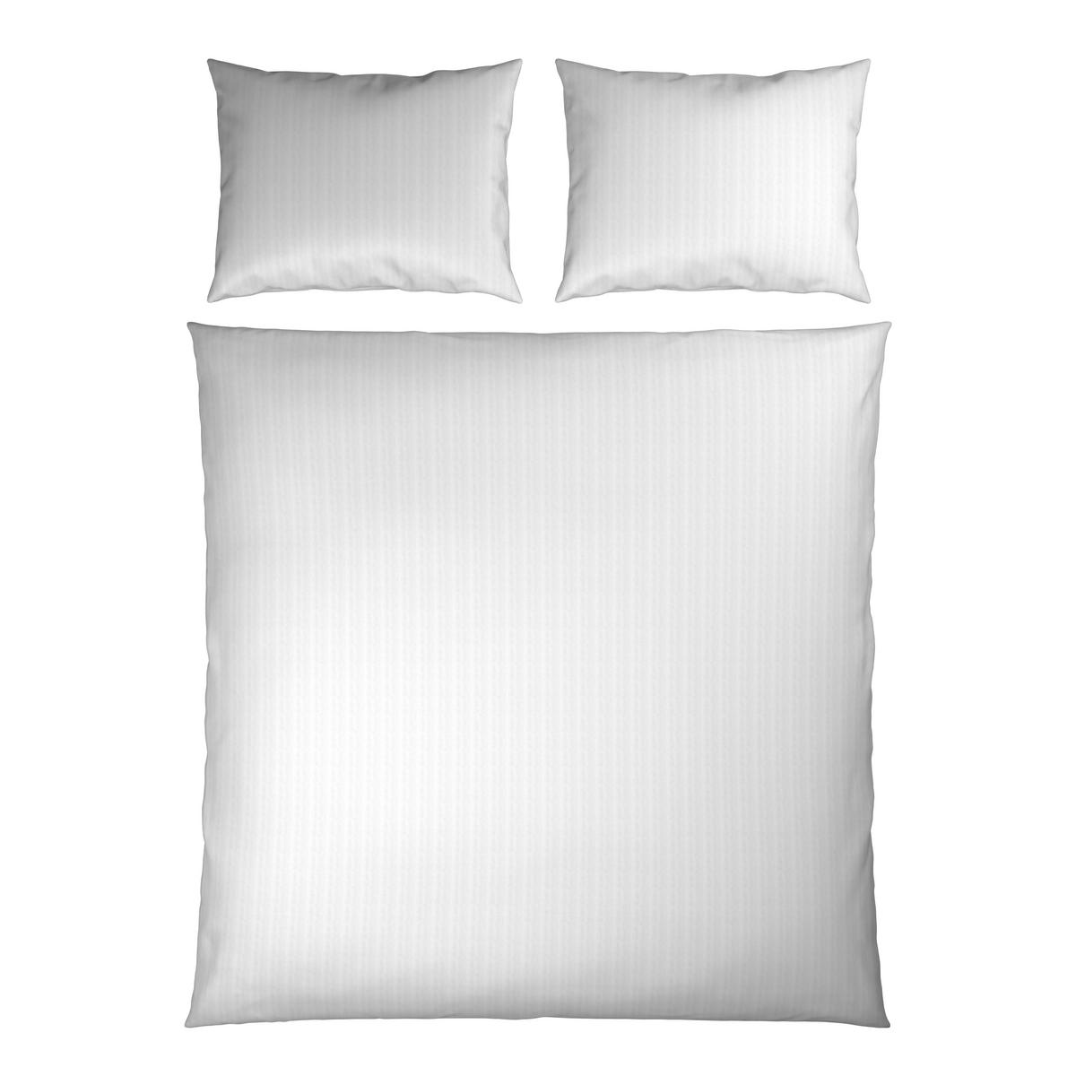 Posteljnina Dobby Raute Xxl - bela, tekstil (200/200cm) - Mömax