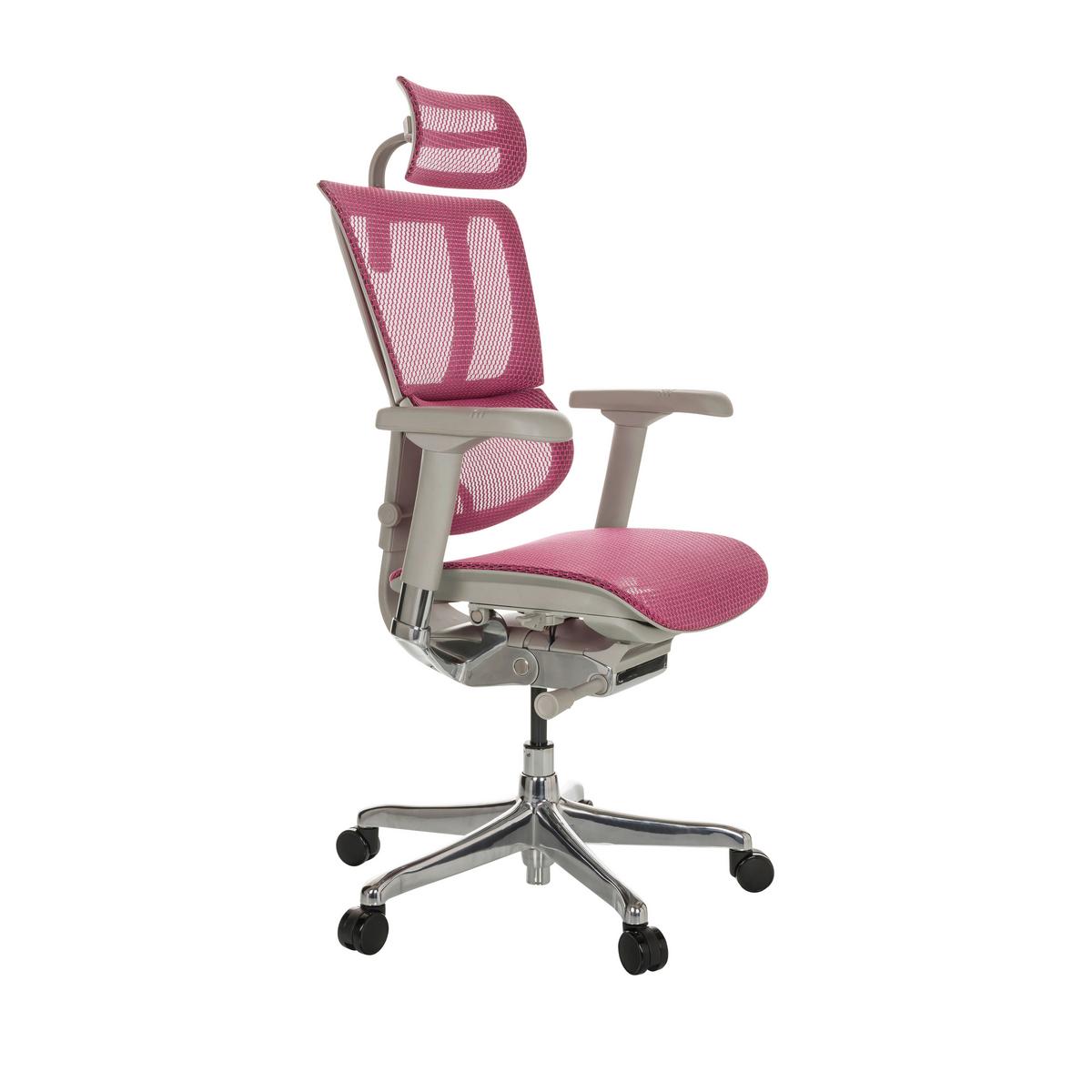 Pisarniški Stol Ergohuman Slim I G, Roza - roza/srebrne barve, Basics, kovina/umetna masa (69/116-138/66cm) - MID.YOU