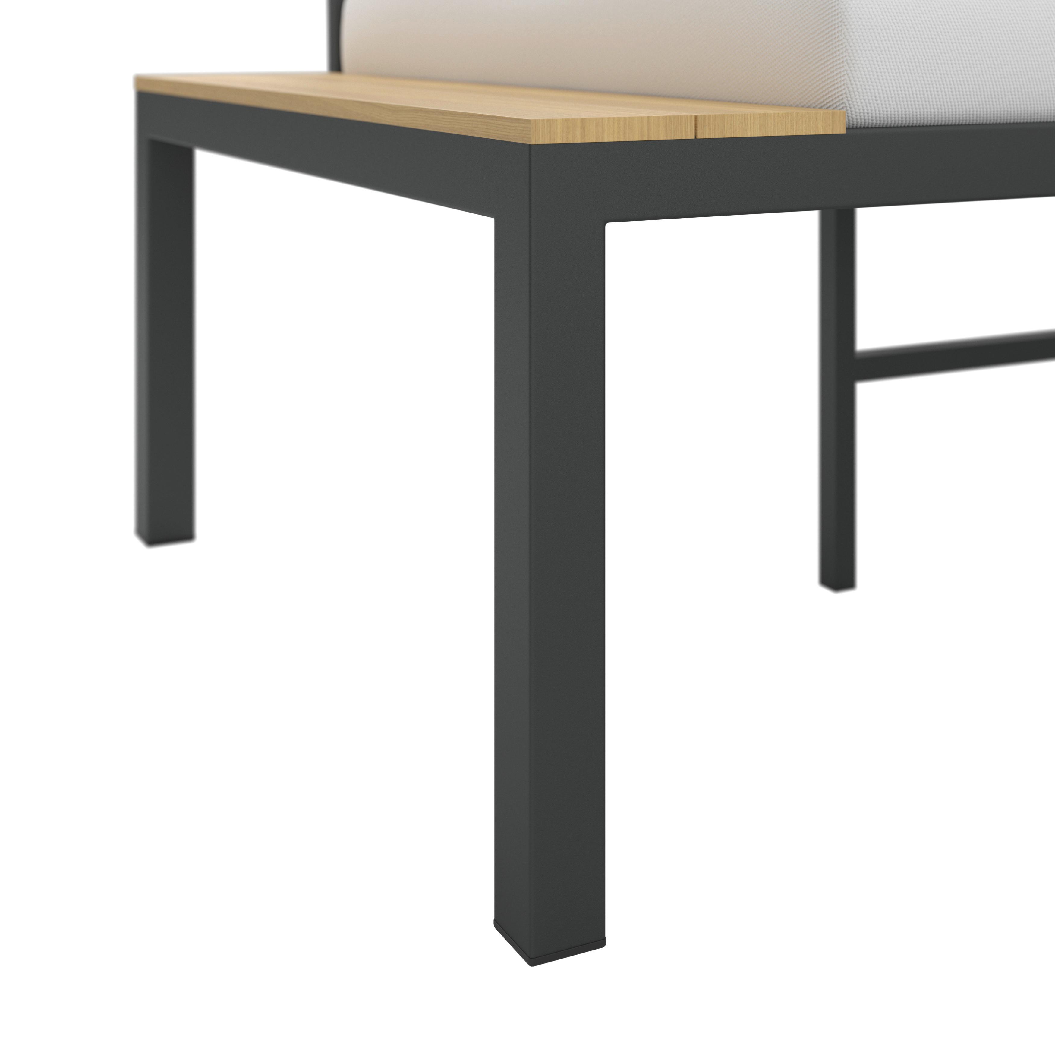 LOUNGEGRUPP ARIANNA - svart/cremefärgad, Modern, metall/textil (146/76/75cm) - Bessagi Garden