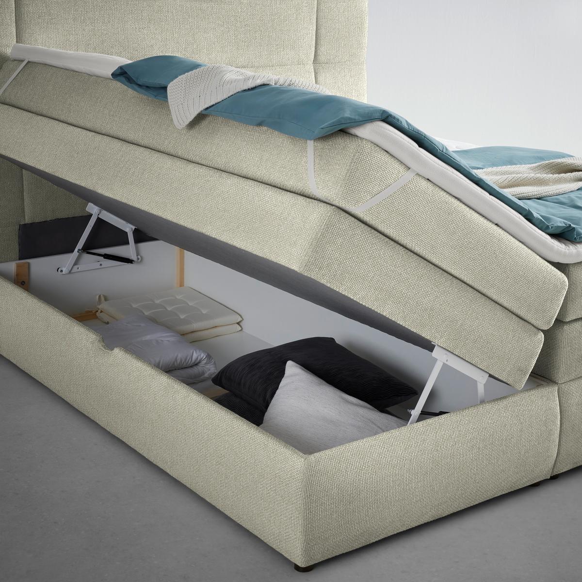 Boxspring Krevet Palace - svijetlo siva, Konvencionalno, tekstil/plastika (160/200cm) - Premium Living