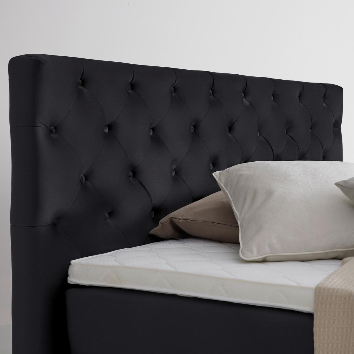 Boxspringbett Chester Schwarz ca. 160x200cm - Schwarz, Holzwerkstoff/Kunststoff (160/200cm) - Mömax